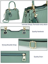 Load image into Gallery viewer, Vismiintrend Stylish Vegan Leather Sling Crossbody Top Handle Bag for Girls and Women | Women&#39;s Shoulder Handbag with Tassel | Gift for Her | Starry Green | Branded | Fashion
