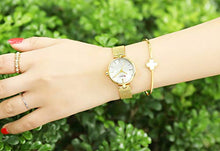 Load image into Gallery viewer, CURREN Stainless Steel Quartz Women&#39;s Gold Bracelet Mesh Strap Wristwatch Female Clock Ladies Dress Watch 9038
