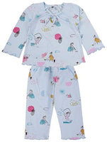 Teddy Girl's Cotton Printed Top & Pyjama Set Pack of 1 (TEDDY-GFNS-NSUIT-3846-BLUE-24_Blue_3-4 Years (60 cm))