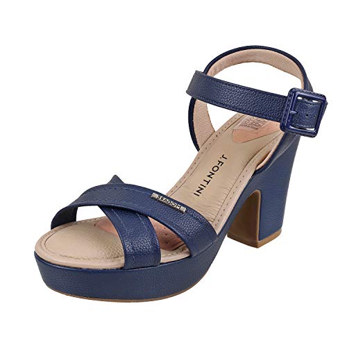 Mochi Women's Blue Fashion Sandals-5 UK (38 EU) (75-7733)