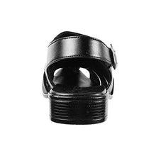 Load image into Gallery viewer, Metro Men&#39;s Black Leather Outdoor Sandals-7 UK (41 EU) (18-845)
