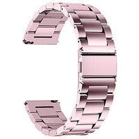 Fullmosa Quick Release Watch band, Stainless Steel Watch strap 16mm, 18mm, 20mm, 22mm or 24mm, 22mm Rose Pink