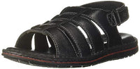 Lee Cooper Men Black Leather Outdoor Sandals-8 UK (41 EU) (8.5 US) (LC3059E)