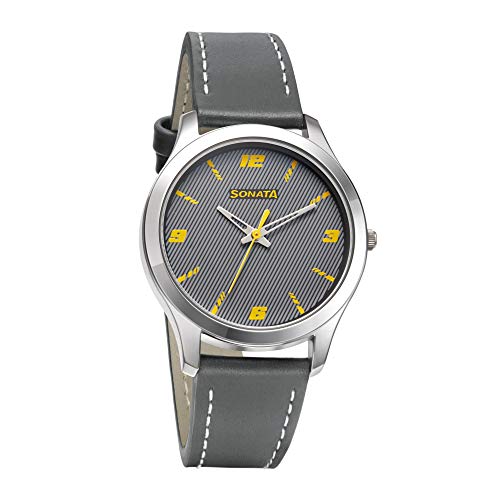 Sonata Rpm Analog Grey Dial Men's Watch 77063SL08W/NN77063SL08W