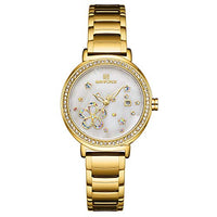 Naviforce Pearl Series Analog Stainless Steel Strap Watch for Women nf5016 (Gold)