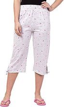 Load image into Gallery viewer, Safeshop - (Pack of 2) Women&#39;s Cotton Capri Night Pyjamas Nightwear Capri for Girls and Women Printed 3/4 Pyjama, Free Size (fits from 28-36 inches Waist), Prints May Vary (Assorted Colours) R Loose
