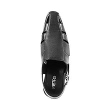 Load image into Gallery viewer, Metro Men&#39;s Black Leather Outdoor Sandals-6 UK (40 EU) (18-845)
