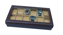 Load image into Gallery viewer, Essart PU Leather Watch Organiser Box for 12watches-Brown
