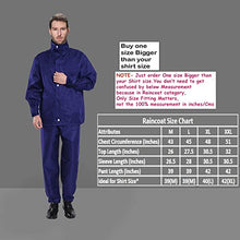 Load image into Gallery viewer, Men&#39;s zoom regular Raincoat for men waterproof for Bike-Reversible Double layer with hood packed in a storage Bag (L,Galaxy Blue)
