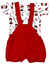 Load image into Gallery viewer, SAS Baby Kids Cotton and Nylon Dungaree Set (Red, 0-9 Months)
