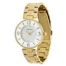 Load image into Gallery viewer, Chronikle Unique Women&#39;s Metal Chain Wrist Watch with Diamond Studded Stones On Dial (Dial Color: White | Band Color: Golden)
