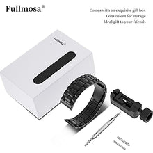Load image into Gallery viewer, Fullmosa Quick Release Watch band, Stainless Steel Watch strap 16mm, 18mm, 20mm, 22mm or 24mm, 18mm Black
