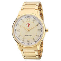 Star Trend ST-6034 Golden Watch for Men's|Boy's