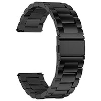 Fullmosa Quick Release Watch band, Stainless Steel Watch strap 16mm, 18mm, 20mm, 22mm or 24mm, 22mm Black