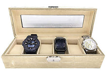 Load image into Gallery viewer, Biaba Collection 5 Slots Pu Leather Watch Case Display Collection Storage Box with Leather Finish

