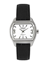 Load image into Gallery viewer, Omax Formal Men Boys White Dial Quality Watch  Solid Stainless Steel Case Branded Black Leather Strap  Smart Stylish Perfect for Office Casual Wear -SS304
