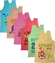 Load image into Gallery viewer, SEE FIT Kid&#39;s Cotton Vest (Multicolor, 1-2 Years) -Pack of 6
