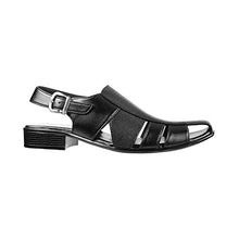 Load image into Gallery viewer, Metro Men&#39;s Black Leather Outdoor Sandals-11 UK (45 EU) (18-845)
