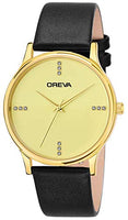 Oreva Leather Men's/Boy's Wrist Watches (Ivory)