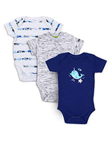 Vensa Newborn Baby boy dress Romper/Onesie/Babysuit 100% Pure Cotton - Pack of 3 (9-12 months, Multi)