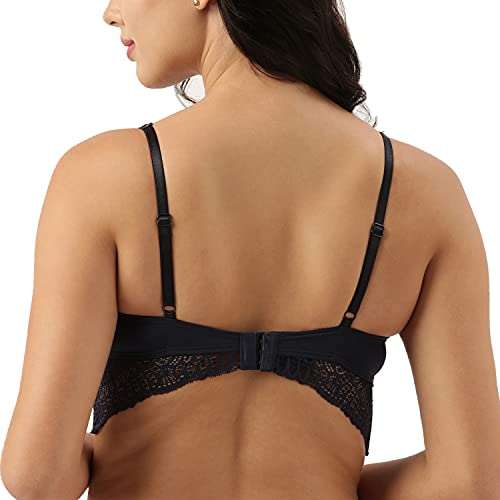 Enamor Women's Butterfly Cleavage Enhancer Plunge Padded Wired and