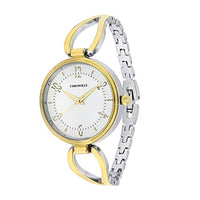 CHRONIKLE Analogue Women's Watch (White Dial Silver Colored Strap)