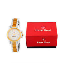 Load image into Gallery viewer, Swiss Grand SG_1226 Silver Gold Coloured with Silver Gold Stainless Steel Strap Quartz Watch for Women
