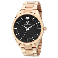Star Trend St-6019 Black Dail Rose Gold Analogue Watch for Men's|Boy's