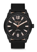 OMAX Analog Black Dial Mens Watch with Rose Gold Index - GX29M22O