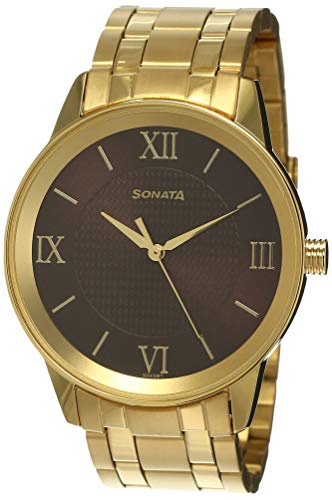 Sonata Utsav 2020 Analog Brown Dial Men's Watch-7133YM03