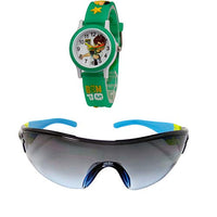 faas Sport Kid's Sunglass With Green Watch For Boys & Girls (age 4 To 10yrs)