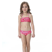Load image into Gallery viewer, YUPPIN 3 Pcs Kids Swimsuit Mermaid Tails for Swimming for Girls Bikini Costume Sets Pink
