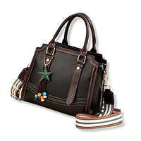 Vismiintrend Stylish Vegan Leather Sling Crossbody Top Handle Bag for Women | Women's Shoulder Handbag | Gift for Her | Freedom Sale | Rakhi Gift | Black
