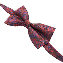 Load image into Gallery viewer, To The Nines Men&#39;s Bow Tie and Matching Pocket Square (Red)
