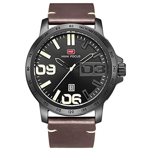 Mini Focus Luxury Men's Watch,Top Brand Dual Quartz Watch, Casual Fashion Waterproof Stainless Steel Back Male Wristwatch MF0169G.01