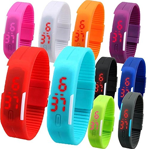 New Trendy Led Bracelet - Adjustable Band - UNBRAKABLE - Scratch Less Dial for Boys/Girls/Women/Kids/Men-Good Return Gift -2345621