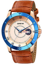 Load image into Gallery viewer, Oreva Leather Men&#39;s/Boy&#39;s Analogue Wrist Watches (Rose Gold-Rose Gold)

