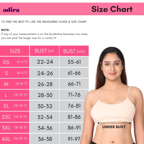 Teenager Bra Cotton, Flat Padding for Nipple Coverage, Comfortable  Strecthy Cotton, Comfy-Breathable & Super Soft Material