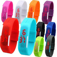 LEMONADE - Pack of 14 - Gift Items - Multicolor Unisex Silicone Digital LED Band Wrist Watch for Boys & Girls