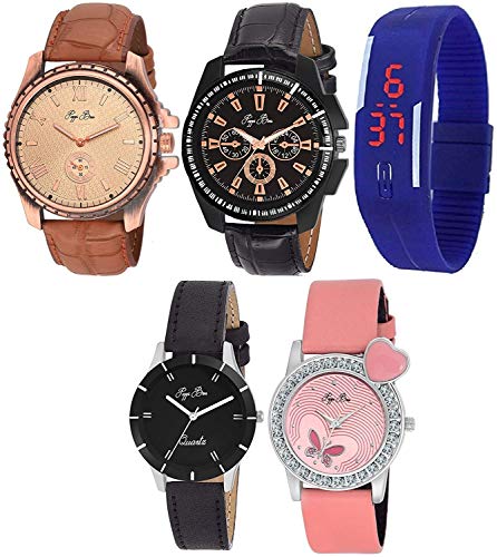 Pappi-Haunt Analogue-Digital Multi-Colour Dial Women's Watches -Free LED Combo