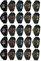 Lemonade Pack of 25 Fashion Multifunction 7 Lights Unisex Digital Sports Band for Kids, Children - Above 10 Years - Sports Watch for Gifts