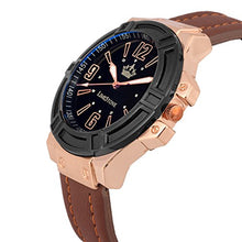 Load image into Gallery viewer, MontVitton Round Casual Analog Brown Strap &amp; Black Dial Men&#39;s/Boy&#39;s Wrist Watch - LS2635
