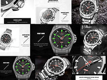 Load image into Gallery viewer, NAVIFORCE Fashion Mens Quartz Watches Luxury Brand Multi-Function dial Sport Watch Men Casual Waterproof Clock Relogio Masculino (NF9161-Silver)
