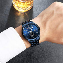 Load image into Gallery viewer, NIBOSI Analogue Men&#39;s Watch (Black Dial Black Colored Strap)
