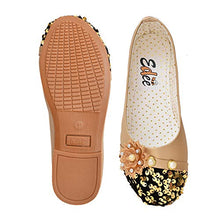 Load image into Gallery viewer, Edee Slip On Ballerinas for Girls(2Years to 10 Years) Golden
