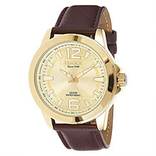 Load image into Gallery viewer, OMAX Analog Light Gold Dial Mens Watch with Brown Strap - GX23G15I
