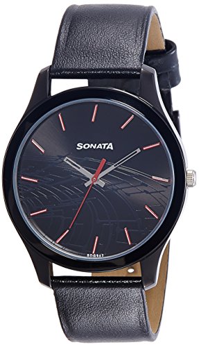 Sonata Analog Black Dial Men's Watch NM77063NL01W/NN77063NL01W