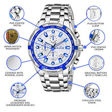 Load image into Gallery viewer, Duke Chronograph Mens Watch, Water Resistant Timepiece with Stylish Stainless-Steel Strap for Everyday Use (Silver Dial)
