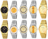 Pappi-Haunt - Pack of 10 - Designer Chain Wrist Watch Analog for Mens, Boys