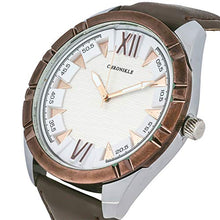 Load image into Gallery viewer, CHRONIKLE Men&#39;s Analog Men&#39;s Watch (White Dial, Brown Colored Strap)
